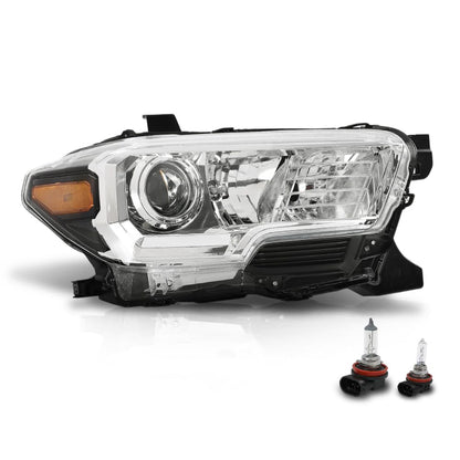 G-PLUS Headlight Assembly Right Side Compatible with Toyota Tacoma SR5 Crew Cab/Extend Cab Pickup 2019-2023 White and Black