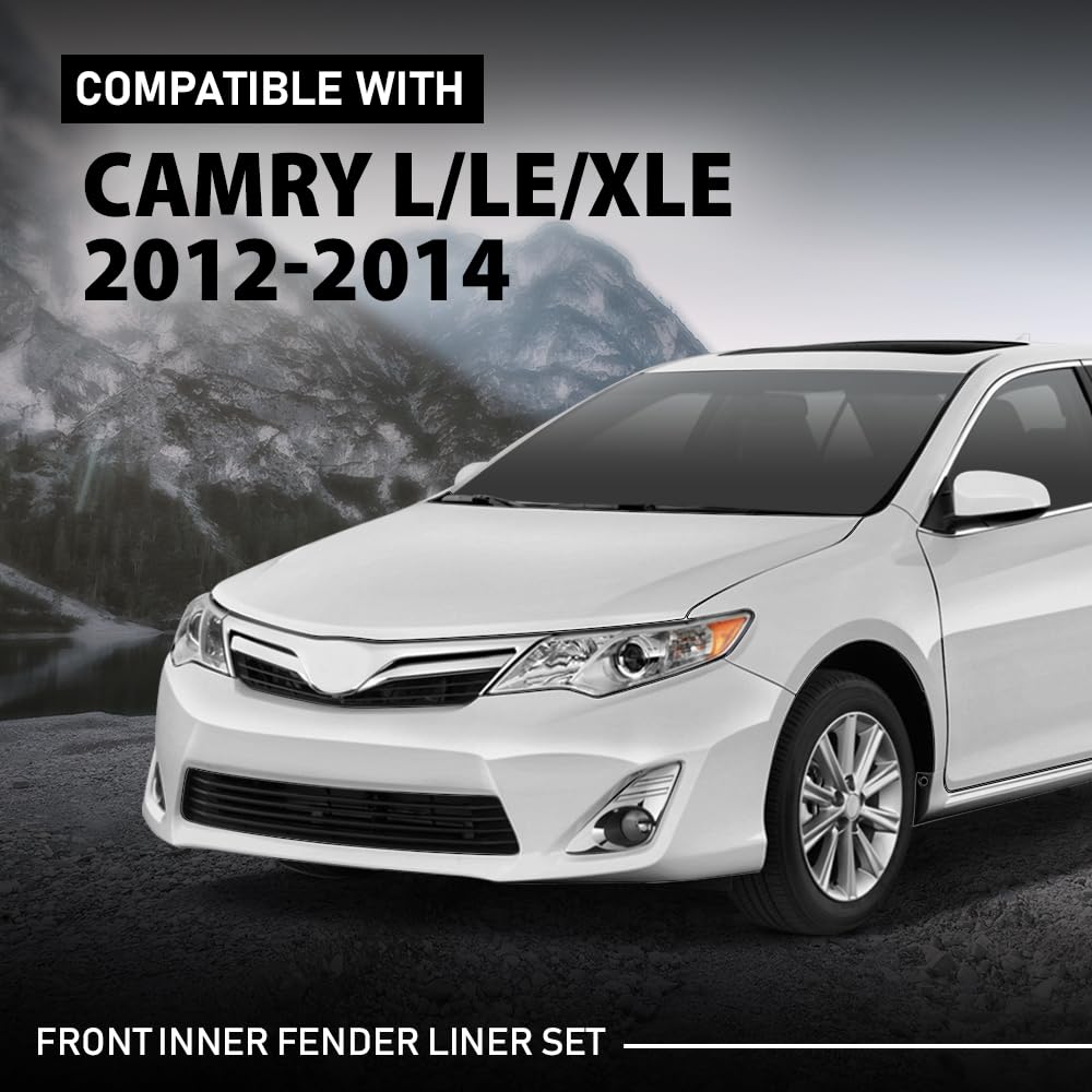 G-PLUS Front Inner Fender Liner Set Compatible with Toyota Camry L LE XLE 2012-2014,Fit Toyota Camry Hybrid 2012-2014 5387506120