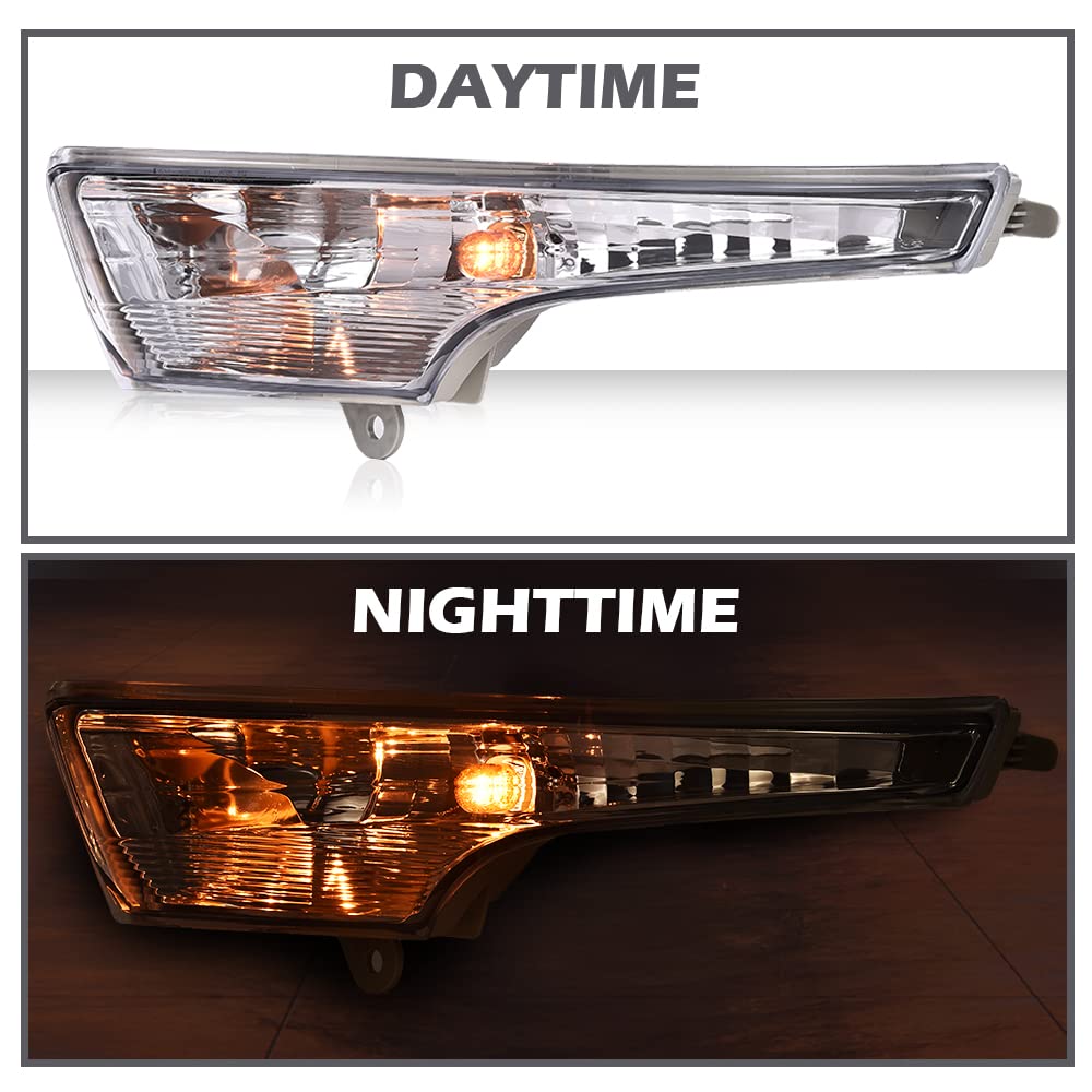 G-PLUS Turn Signal Lights w/bulbs Driver and Passenger Side Compatible with Nissan Altima Base 2013-2017,Fit Nissan Altima S 2013-2018 NI2531118 NI2530118