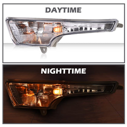 G-PLUS Turn Signal Lights Compatible with Nissan Altima 2013 2014 2015 2016 Driver and Passenger Side Marker Lights With bulb 261303TA0A 261353TA0A NI2531118 NI2530118