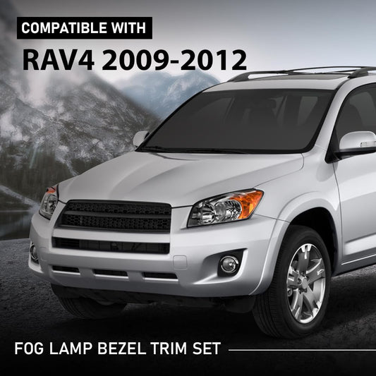G-PLUS Fog Light Lamp Bezel Trim Set Left & Right Compatible with Toyota RAV4 2009-2012 521280R030