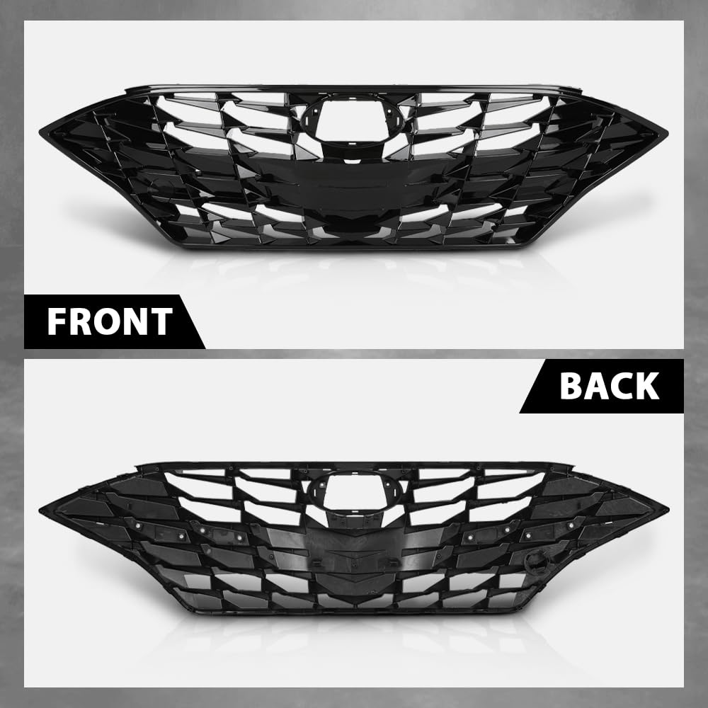 G-PLUS Grille Mesh Upper Grill Without Camera Hole Compatible with Hyundai Sonata Limited/Sport/Laxury/Sel 2020-2022 863A0-L0760