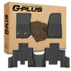 G-PLUS Floor Mats Compatible with Jeep Wrangler JK 2013 2014 2015 2016 2017 2018 Unlimited 4 Door Only (Non JL or 4XE) TPE All Weather Custom Fit 1st & 2nd Row Protection Cargo Liners Black 3PCS