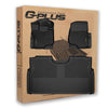 G-PLUS Floor Mats Fit for Ford F150 2015-2025 Super Crew (Includes 2022-2025 Lightning Models) w/o Fold Flat Storage, Custom Fit TPE All Weather Front & 2nd Row Floor Liners Truck Mats,3PCS Black