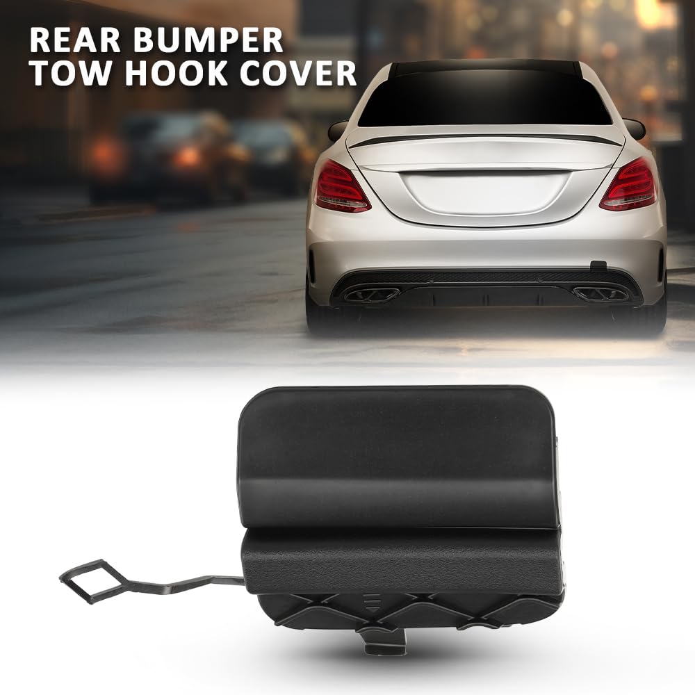 G-PLUS Rear Bumper Tow Hook Cover Fit Benz C 300 4Matic, Base 2.0L 2015-2020,Fit Benz C 350e Base 2.0L 2016-2018,Fit Benz C 400 4Matic 3.0L 2015 2058850256