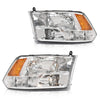 G-PLUS Headlights Assembly Front Headlamp Left Right Pair without Bulbs Fit Dodge Ram 1500 2500 3500 2009-2018 Factory Bumper Headlamps,faros delanteros