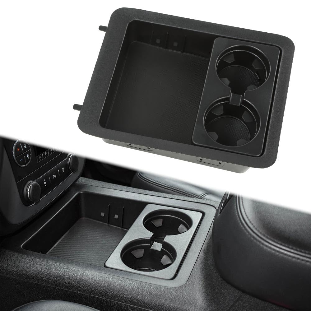 G-PLUS Center Console Tray Cup Holder Bezel Compatible with 2007-2013 Chevy Avalanche/Fits 2007-2014 Tahoe & Suburban 1500 2500 22860866, 15828147, 15855168, 25793645