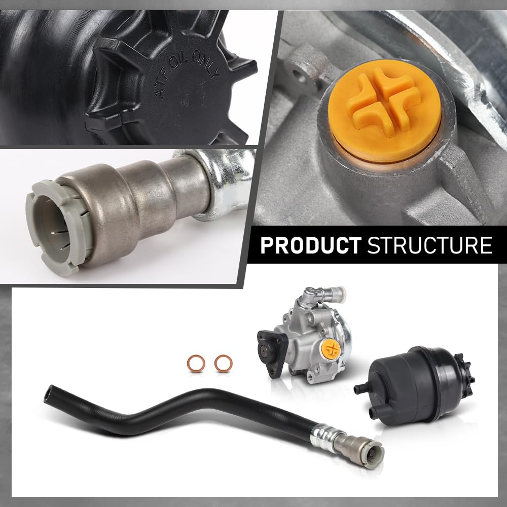 G-PLUS Power Steering Pump Kit Compatible with BMW E46 325Ci 325i 330Ci 330i 2000-2005, Fit LUK LF-20 (ID: LF 20) Power Steering Pumps Only