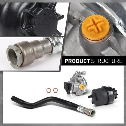 G-PLUS Power Steering Pump Kit Compatible with BMW E46 325Ci 325i 330Ci 330i 2000-2005, Fit LUK LF-20 (ID: LF 20) Power Steering Pumps Only