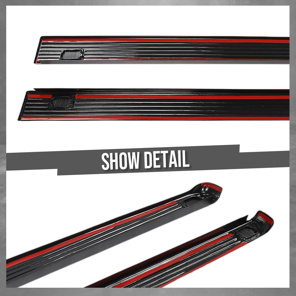 G-PLUS Side Rail Top Molding Covers LH RH Compatible with Ford F250 F350 F450 F550 Super Duty 2002-2016 Fit Models with 8 FT Truck Bed 2C3Z99291A40AAA 2C3Z99291A41AAA Black