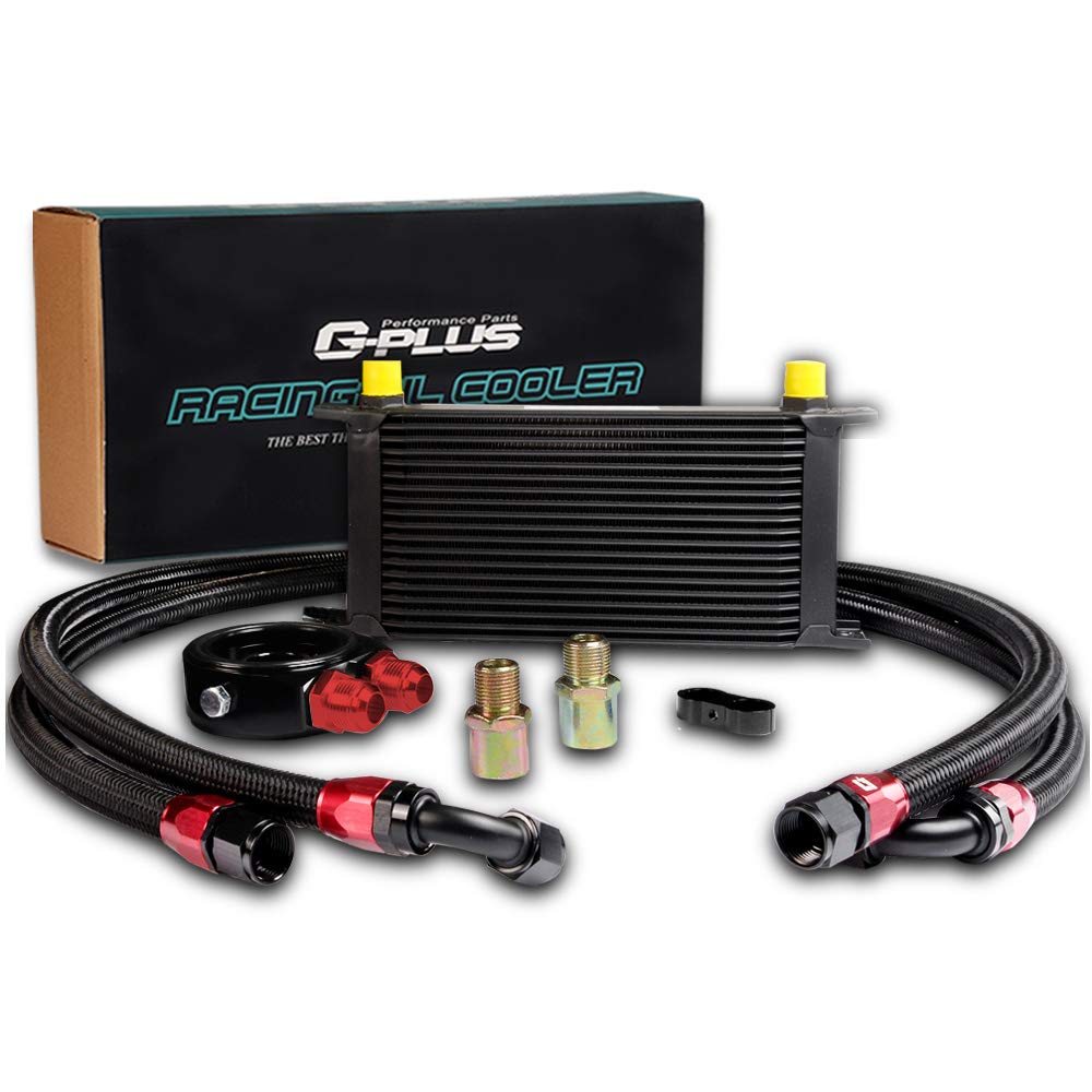 AN10-10AN 19 Row Engine Oil Cooler (Black, 19 Row English-style A)