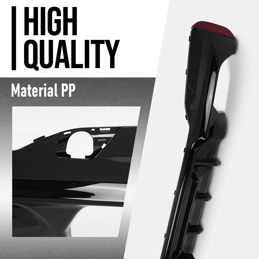 G-PLUS Rear Diffuser Compatible with BMW G30 G31 G38 5 Series 2017-2023 with M Sport Bumper Only, NOT Fit Rectangle Exhaust Tips On M550i Model, Rear Bumper Diffuser Gloss Black