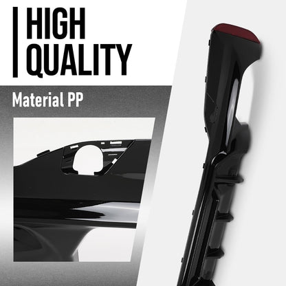 G-PLUS Rear Diffuser Compatible with BMW G30 G31 G38 5 Series 2017-2023 with M Sport Bumper Only, NOT Fit Rectangle Exhaust Tips On M550i Model, Rear Bumper Diffuser Gloss Black