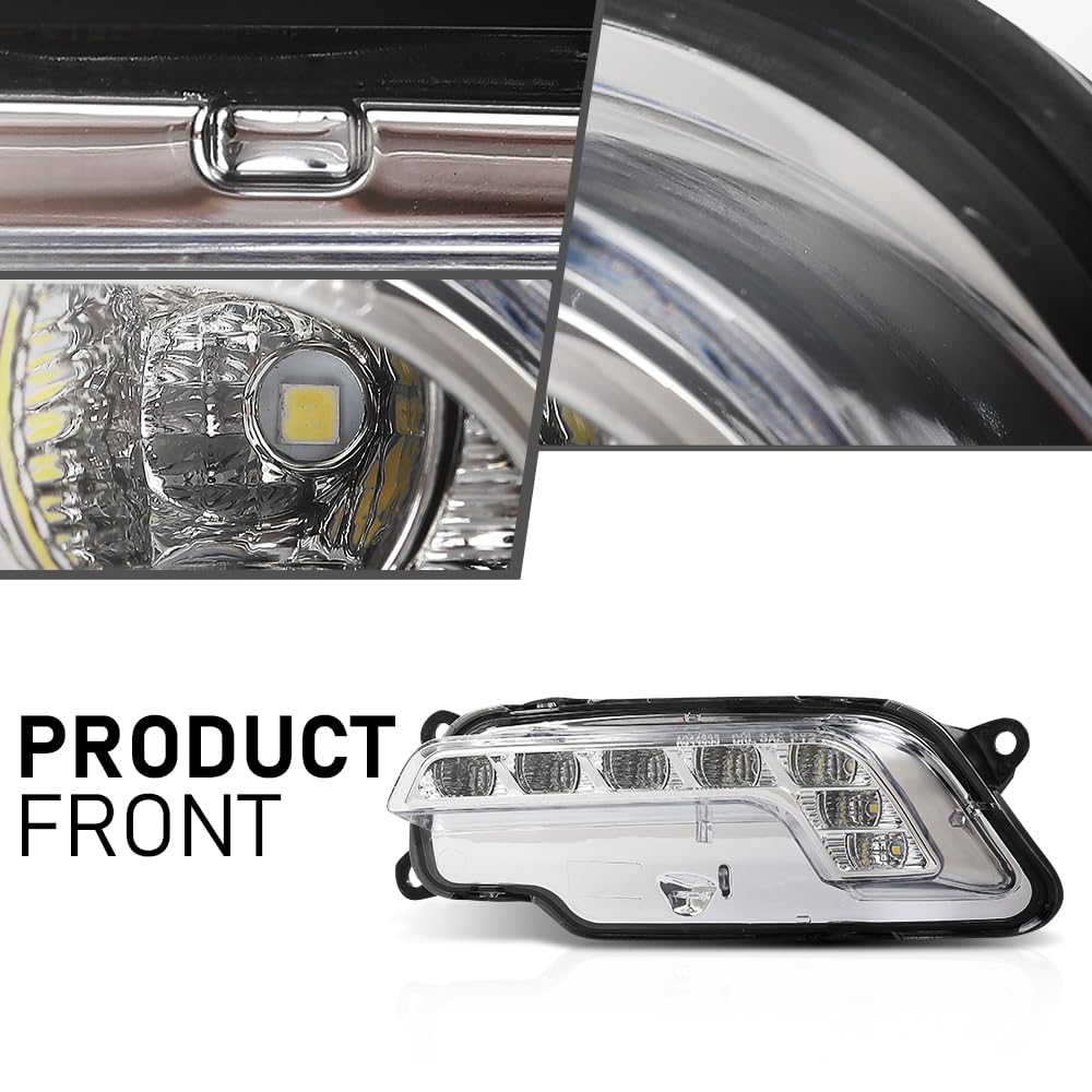 G-PLUS LED Pair Fog Lights Daytime Running Lamps, Compatible with Benz W212 E250 E350 E550 2010-2016, LH Driver & RH Passenger Side 2PCS, 2128200756, 2128200856