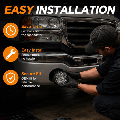 G-PLUS Hyper White Full LED Fog Lights Lamp +Switch Left+Right Compatible with GMC Sierra 2003-2007 Pickup Truck Clear Lens Bumper Fog Light Kit