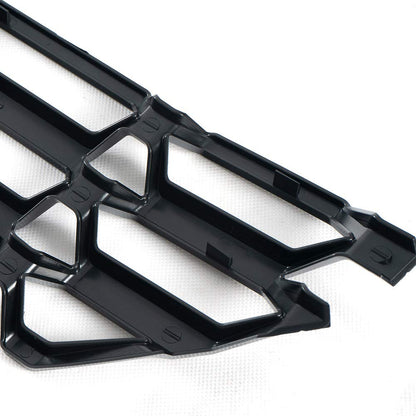 G-PLUS Front Lower Chrome Grille Insert Snap On Black Compatible with Chevy Silverado 1500 2016-2018