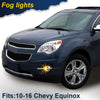 G-PLUS Fog Lights Compatible With 2010-2016 Chevy Equinox,(NOT For 2016 With New Body Style),Front Bumper Driving Lamps Pair Kit LH RH Clear Lens