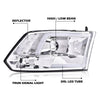 G-PLUS LED DRL Headlights - Fit Dodge Ram 1500-3500 (2009-2012), Quad, Clear Lens, Chrome Housing, Clear Reflector Bumper Headlamps,faros delanteros Assembly