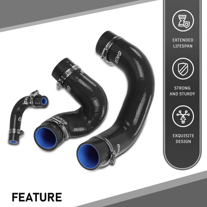 G-PLUS Radiator Hose Set Upper Lower and Bypass Hoses Compatible with John Deere Models Black