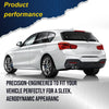 G-PLUS Rear Window Spoiler Side Wing Trim Cover Compatible with 2015-2017 BMW 1 Series F20 (Glossy Black)