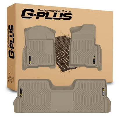 G-PLUS Floor Mats Fit Ford F150 SuperCrew Cab 2009 2010 2011 2012 2013 2014 TPE Custom Fit All Weather Full Cover Protection Floor Liners 1st & 2nd Row Trunk Mats Accessories,alfombras para carro