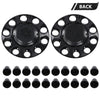 G-PLUS Front Wheel Covers Hub Axle Semi Fit Most of 10 Holes 20" & 22.5" & 24.5" Semi-Truck Wheels with 11.25" Bolt Circle Wheels Glossy Black Plastic ABS