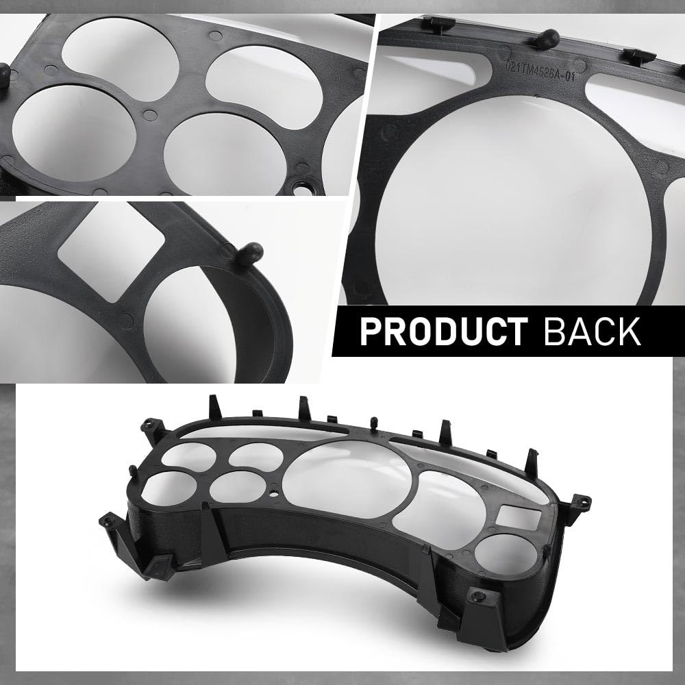G-PLUS Instrument Cluster Lens Cover Compatible with Chevy Tahoe Silverado 1500 GMC Yukon Sierra 1999 2000 2001 2002 16227347 Black