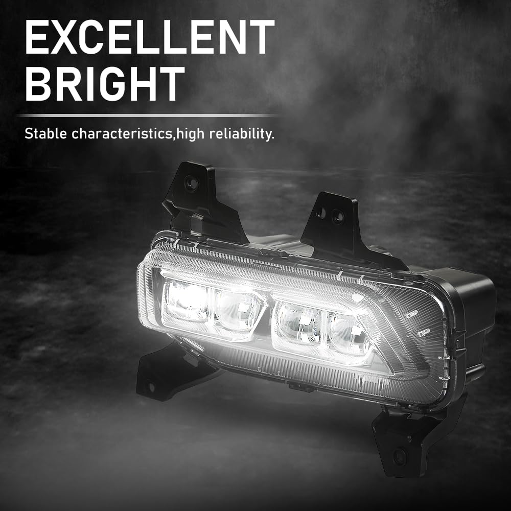 G-PLUS LED DRL Front Fog Lights Kit Driving Running Lamp Compatible with Kia Telluride 2020-2022 Without Wiring Harness