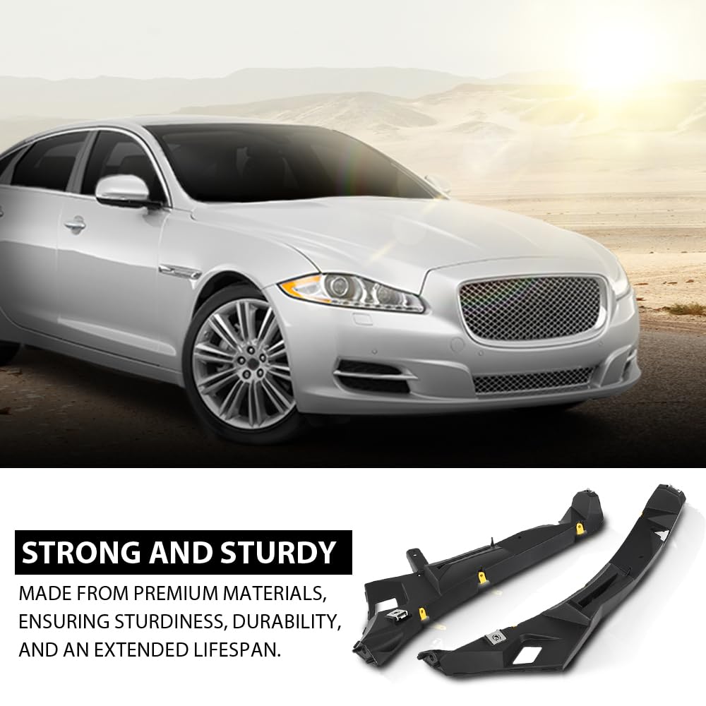 G-PLUS Front Bumper Mount Bracket Support Holder Compatible with Jaguar XJ 2010 2011 2012 2013 2014 2015 2016 2017 2018 2019 Black