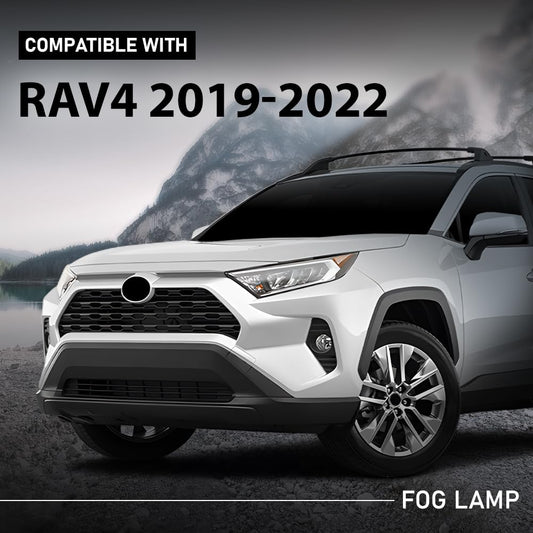 G-PLUS Front Bumper Fog Lights Lamps Left&Right Compatible with Toyota RAV4 2019-2022 8122012230