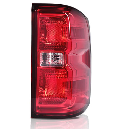 G-PLUS Tail Lights Assembly W/o Bulbs Red Lens Compatible with Chevy Silverado 2014-2019/Fit GMC Sierra 2015-2019 Right Passenger Side Tail Lamps Brake Lamp Luces Traseras Rear Brake Lamps Assembly
