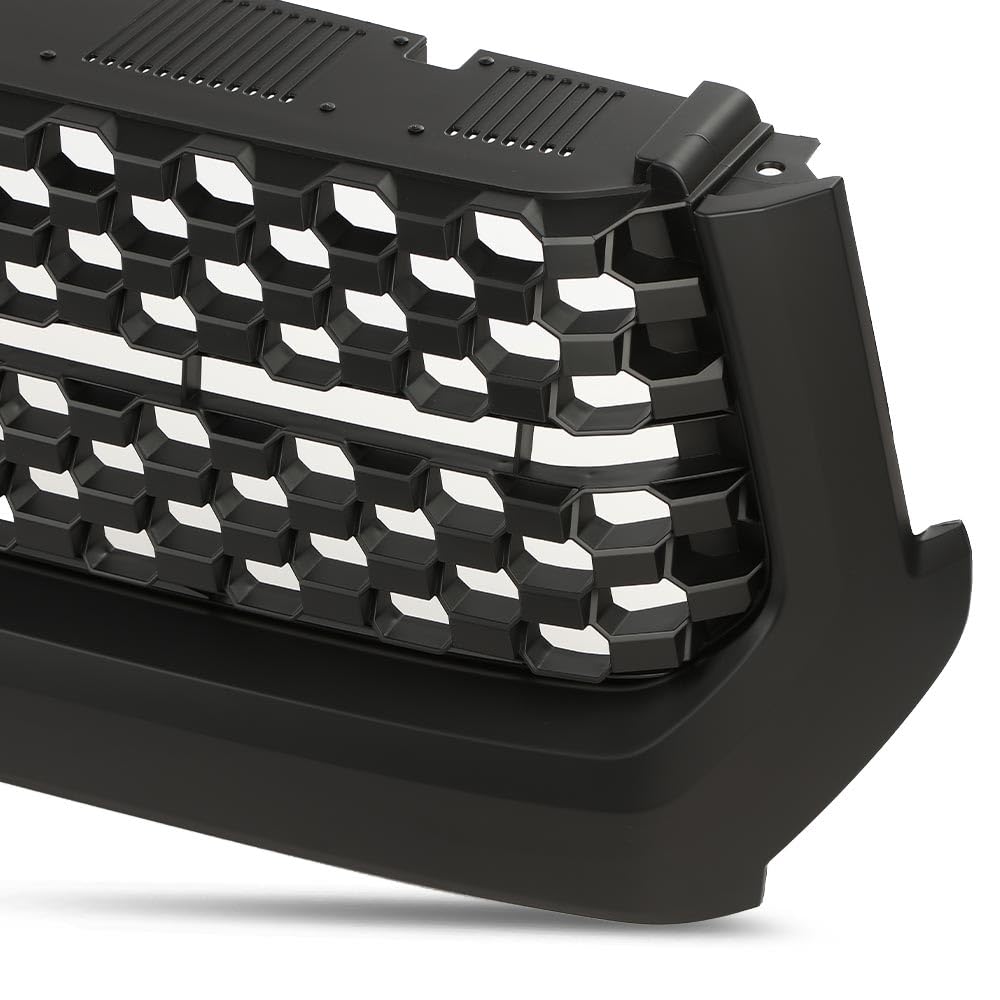 G-PLUS Front Bumper Grille Grill Compatible with 2014-2020 Toyota Tundra Front Honeycomb Matte black Bumper Grille Replacement