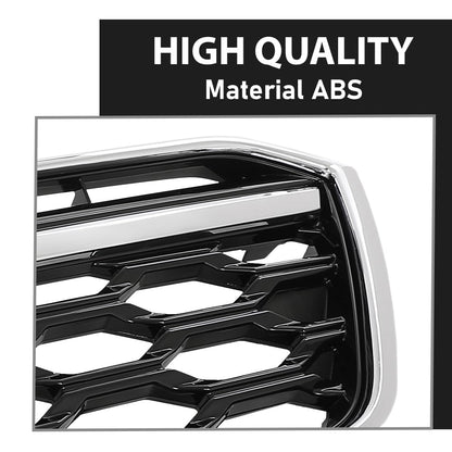 G-PLUS Front Upper Grille Black W/Chrome Trim Compatible with Subaru Outback 2020-2022 J1010AN010