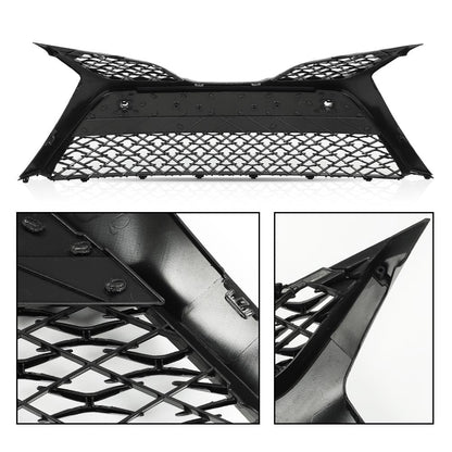 G-PLUS Front Bumper Cover Grille, Compatible with Toyota Camry SE XSE 2018-2020 with Parking Sensors/NOT fit LE XLE models Trim Grill For 5310206560 TO1036186 (Glossy Black)