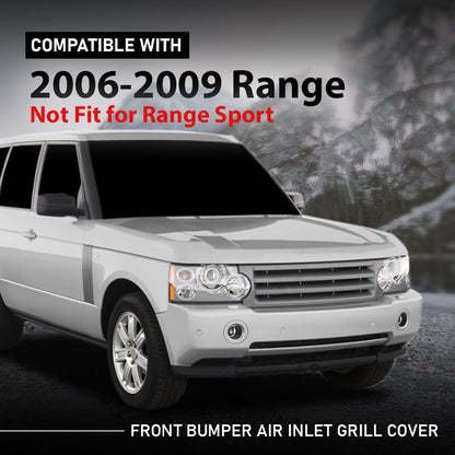G-PLUS Pair Front Bumper Air Inlet Grill Cover, Compatible with Range Rover L322 4.4L V8 (non-Supercharged) 2006-2009, Not Fit Range Rover Sport models DXB500340PUY, DXB500350PUY