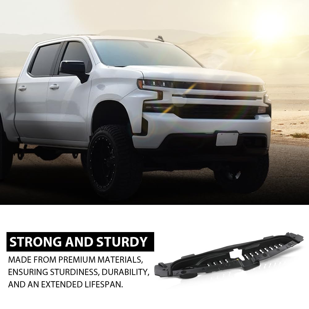 G-PLUS Upper Radiator Support Cover Compatible with Chevy Silverado 1500 2019-2023,Fit Chevy Silverado 1500 LTD 2022 Black