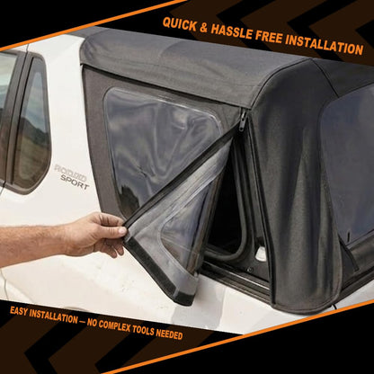 G-PLUS Soft Top With 3 Windows Compatible with Isuzu Rodeo 2000-2002 Fit Isuzu Amigo 1999-2000 Black