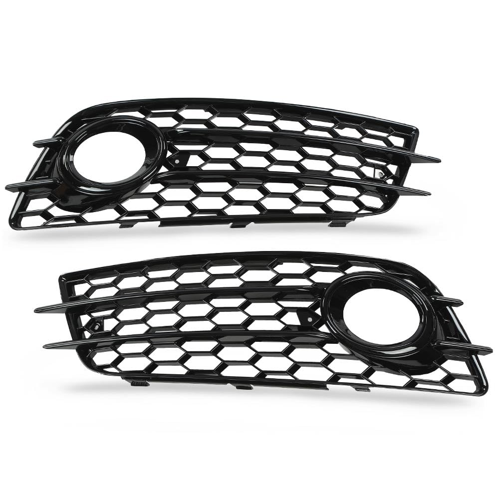 G-PLUS Fog Light Lamp Cover Grille Compatible with Audi A4 B8 S-Line S4 Models 2008-2012/ NOT Fit For Standard Bumper 88K0807681C, 8K0807682C
