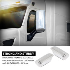 G-PLUS Door Mirror Covers Chrome Left Right Compatible with Peterbilt 579 2013-2023 2PCS Close-up View