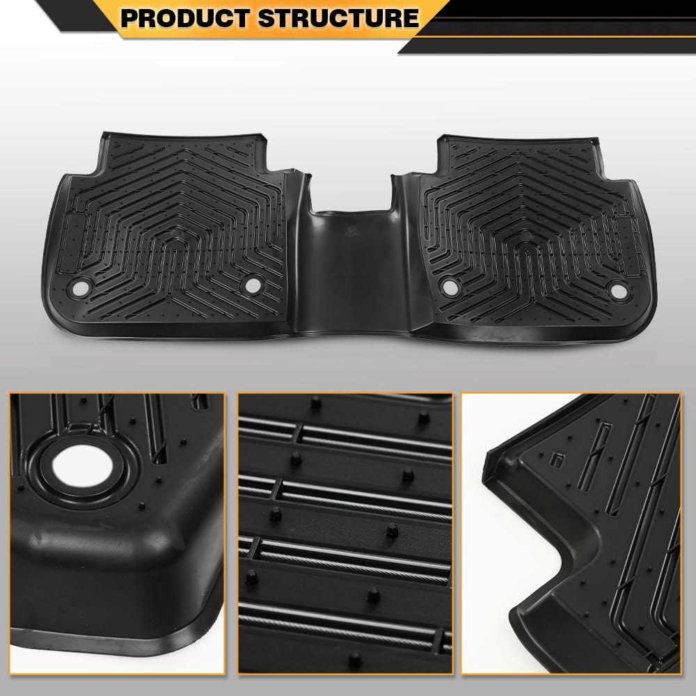 G-PLUS TPE 4PCS Floor Mats Cargo Liners Compatible with Honda CR-V CRV (Include Hybrid) 2023 2024 2025 All Weather Full Cover Protection 1st & 2nd & 3rd Row Floor Liners Accessories