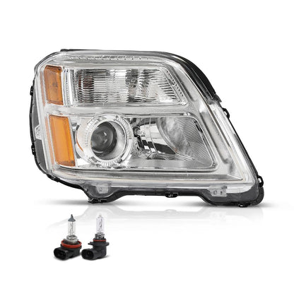 G-PLUS Projector Headlight Compatible with GMC Terrain (submodel: SLE, SLT) 2010-2015 /Fit Terrain SL 2015 Right Passenger Front Clear Lens Chrome Housing Bumper Headlamps,faros delanteros