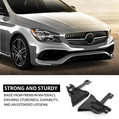G-PLUS 2PCS Radiator Support Bracket Bar Compatible with Benz CLA250 CLA45 AMG 2014-2018, Fit Benz GLA250 GLA45 AMG 2.0L 2015-2017 2466210134, 2466210234 Black PP