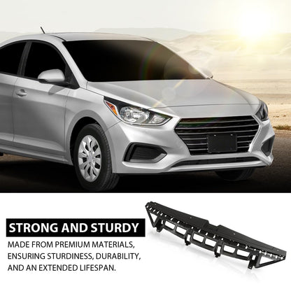 G-PLUS Upper Radiator Support Sight Shield Panel Cover Compatible with Hyundai Accent 2018-2022 Black