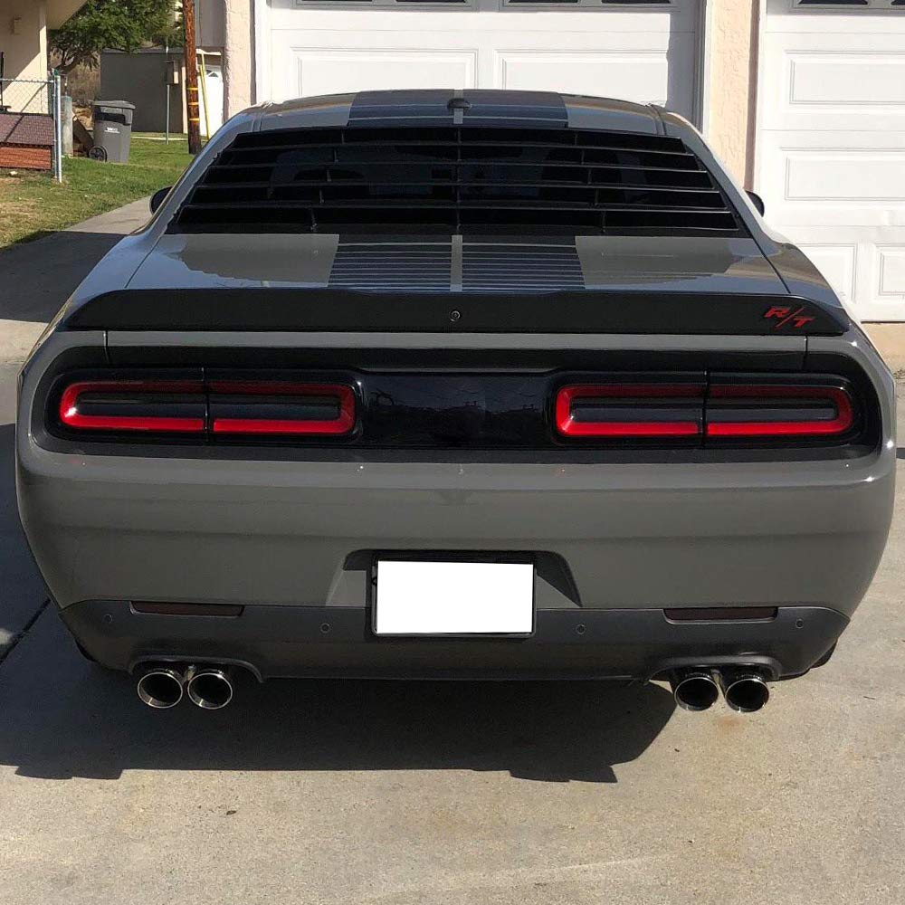 Rear Window Vent Louver Replacement for Dodge Charger 2011-2020 Windshield Sun Shade Cover Unpainted Black ABS 2012 2013 2014 2015 2016 2017 2018 2019
