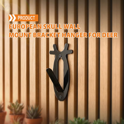 G-PLUS 6 PCS European Skull Wall Mount Bracket Hangers Fit Hanging Mounting Elk Deer Antelope Living Room Bedroom Home Decor Black