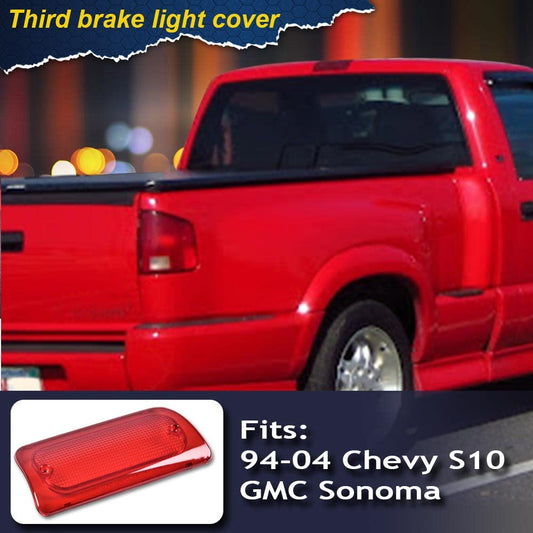G-PLUS 3rd Brake Light Lens Cover Compatible with1994-2004 Chevy S10 /GMC Sonoma,ONLY for Standard or Crew Cab,Automotive Brake Lamp Lens Cover