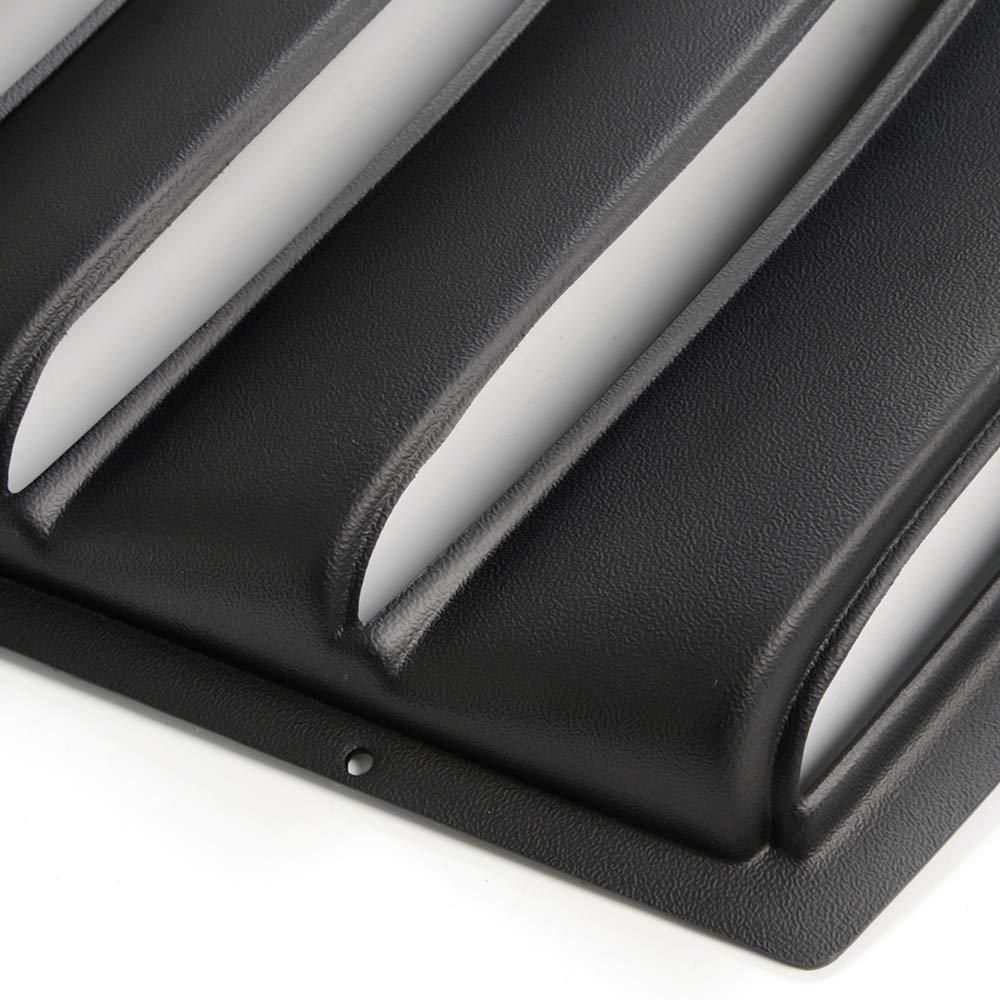 G-PLUS Window Louver Replacement for Chevy Camaro 2010 2011 2012 2013 2014 2015 Unpainted Black ABS Rear Window Scoop Windshield Louver Sun Shade Cover Rain Guard