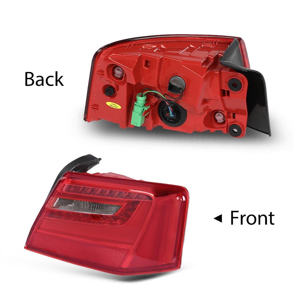G-PLUS LED Outer Tail Light Assembly Rear Brake Lamp Right Passenger Side Compatible with Audi A6 C7 2012-2016,Not Fit for S Line/TDI / S6 Model 4G5945094A, 4G9945094B Luces Traseras