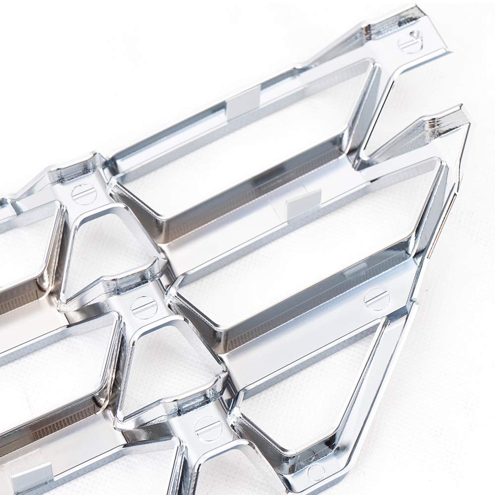 G-PLUS Grille Insert Chrome Snap On Front Lower Compatible With Chevy Silverado 1500 2016-2018 Chrome Inserts Grille