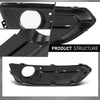 G-PLUS Front Fog Light Cover Trim Driving Lamp Driver Left Side Compatible with BMW 230i xDrive Base 2017-2021 For Sport Line Models Without M Sport Package 51117343731, BM1038163 Black